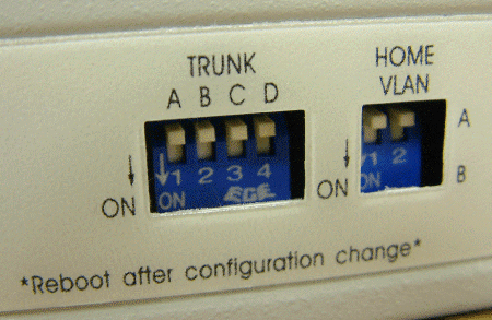 Ethernet Switches on back panel
