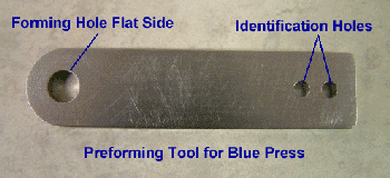 Preforming Tool Flat Side Up
