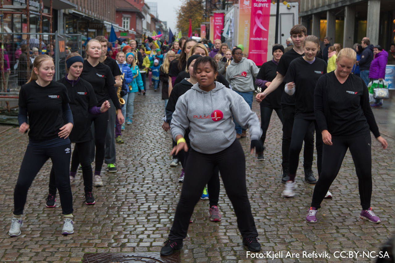 Jazzparade i Storgata i Lillehammer.