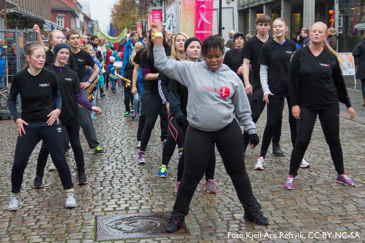 Jazzparade i Storgata i Lillehammer.