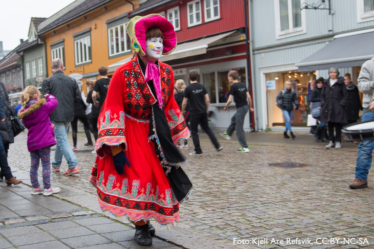 Jazzparade i Storgata i Lillehammer.