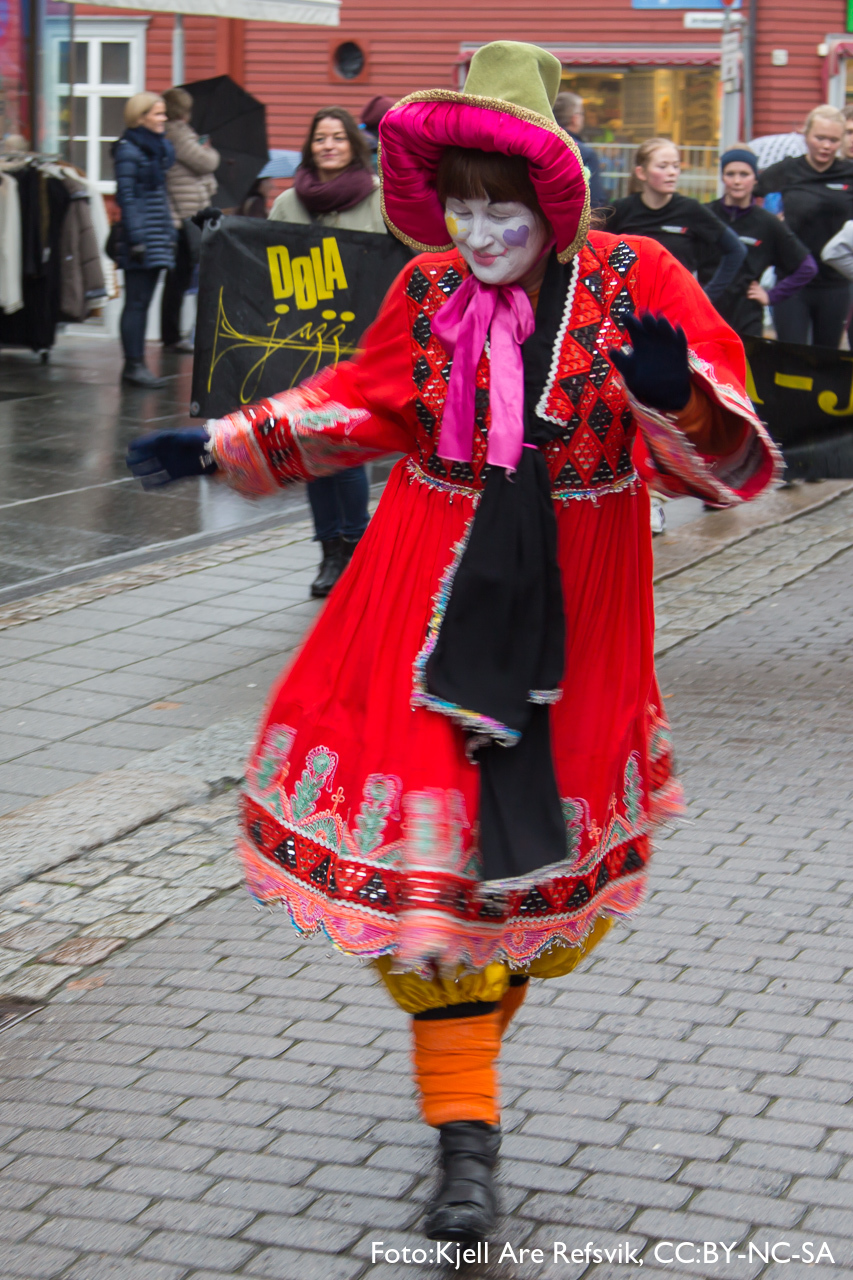 Jazzparade i Storgata i Lillehammer.