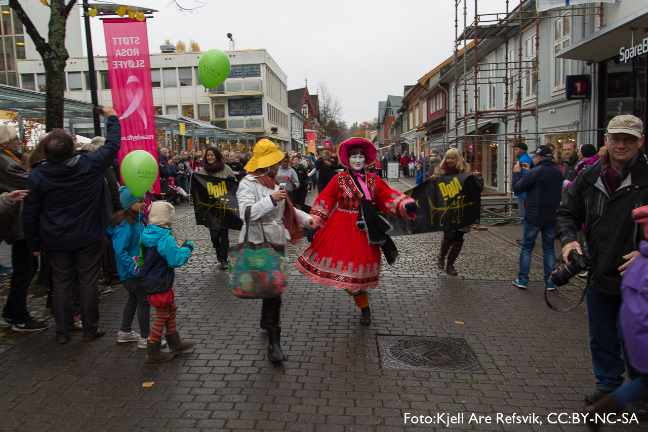 Jazzparade i Storgata i Lillehammer.