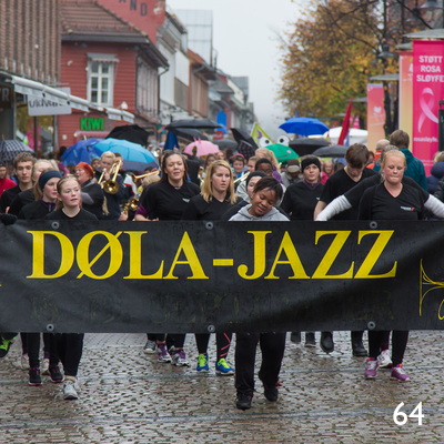 Jazzparade i Storgata i Lillehammer.