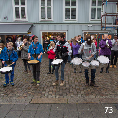 Jazzparade i Storgata i Lillehammer.