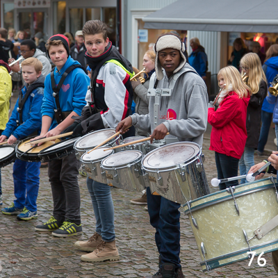 Jazzparade i Storgata i Lillehammer.