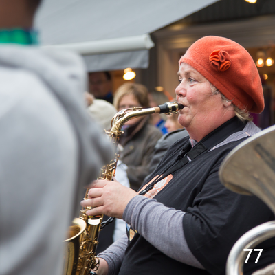 Jazzparade i Storgata i Lillehammer.