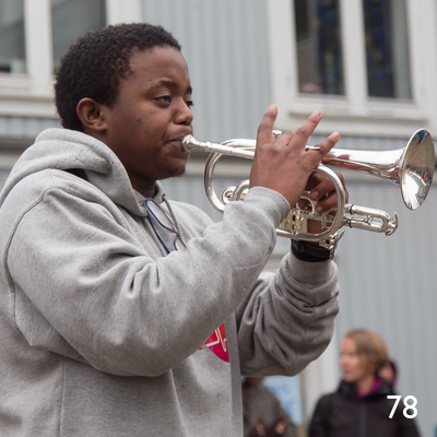 Jazzparade i Storgata i Lillehammer.