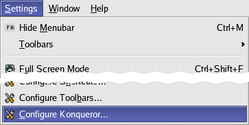 Configure Konqueror