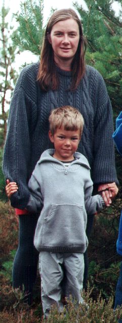 Sammenm med mamma på Rømø, 2000