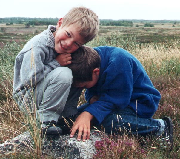 Kos med storebror på Rømø, 2001